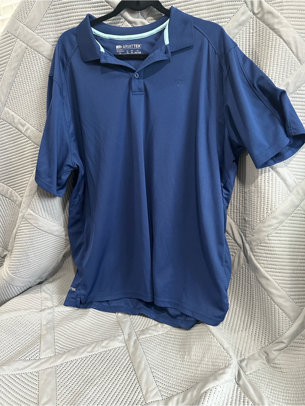 Ariat Blue Short-Sleeve Polo Jersey